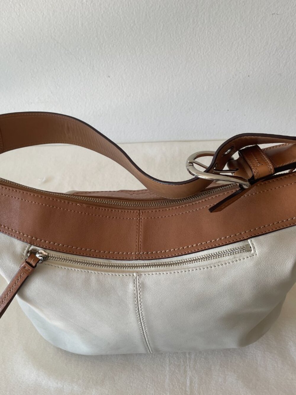Y2K Coach White Leather Soho Hobo Shoulder Bag - Picture 4 of 10